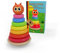 WoodyWood® - Eulen-Stapelturm aus Holz für Baby und Kinder ab 1 Jahr, 10-teilige Pyramide zum Stapeln, Baby Stapelturm mit Farbringen zur Förderung der Motorik und der Konzentration, Holzspielzeug