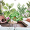 YXTSmurals Papier Peint Panoramique Vert Mode Plantes Fleurs Papier Peint Intissé 3D Effet Poster Geant Mural Personnalisé 3D Pour Salon Chambre Décoration Murale