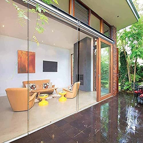 WHOCF Thermo-Rollo PVC-transparentes Rollo, Trennwand im Freien Schatten Windschutzscheibe Zum Patio-Pavillon, Oben oder seitlich montiert, Mit Beschlägen Fensterdecor (Size : 140x180cm)