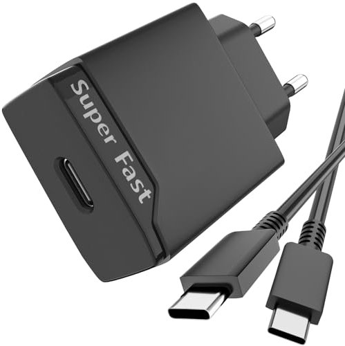 Newding 25W Chargeur Rapide pour Samsung Galaxy Z Flip/Z Fold 7 6 5 4 3, S25 Edge S24 S23 S22 S21 FE A06 5G A05s A26 A16 A55 A52s, Prise USB C Adaptateur Secteur avec Câble Type C