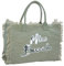 Miss Beach - bolsa de baño con zíper, bolsa de playa, 29 litros de volumen, bolsa de picnic, bolsa de lona para mujer, Menta verde
