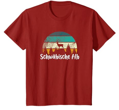 Schwäbische Alb Retro Hirsch Heimat Souvenir T-Shirt