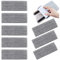 ysister Almohadilla de Repuesto para Trapeador 8 Piezas Almohadillas De Fregona Lavables PañO Recambio Para Fregona para el hogar,para Limpiar y Fregar Suelos Secos o mojados(Gris, 32 x 12 cm)