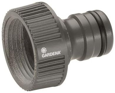 Gardena - Nez de robinet grand débit 26/34 - Raccord de robinet - Accessoire d'arrosage - Plastique - Pulvérisation fixe