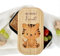 Manufaktur Liebevoll - Personalisierte Brotdose mit Fächern, Edelstahl Lunchbox mit Bambus Deckel u. Trenner, Nachhaltige Brotbüchse | Mädchen, Jungen (Motiv Tiger, Edelstahl | S)