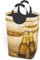 Flaschen Bier Strand Sonnenuntergang Zeit Wäschekorb, zusammenklappbarer Wäschekorb, großer Aufbewahrungsbehälter, langlebiger Kleidersack mit Griffen, 50 l