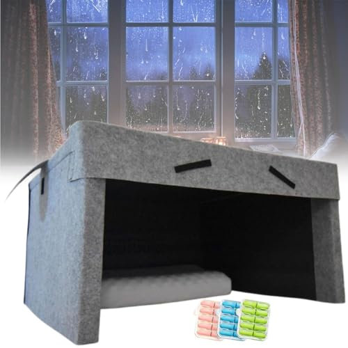 Soundproof Box, Sound Proof Tent 40mm Thick Sleep Cabin with Soundproof Insulation, Light-Proof Silent Design, Bluetooth Speakers, Foldable Storage