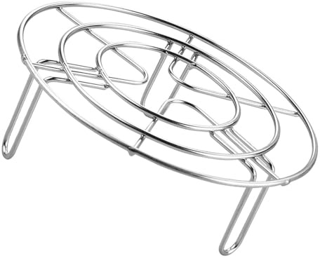 Hopzab Air Fryer Rack 19cm,Round Stainless Steel Steam Rack Multi-Purpose Cooking Stand for Baking Roasting Steaming Cooling Drying,Kitchen Accessories for Fryer Steamer Microwave Oven