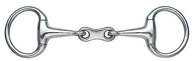 Shires – Französische Olivenkopftrense mit kleinen Ringen, 61801 SMALL RING FRENCH LINK EGGBUTT, S/STEEL, 11,4 cm