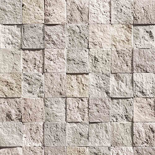 Papier peint Damier de pierre pastel Rouleau de 10 m