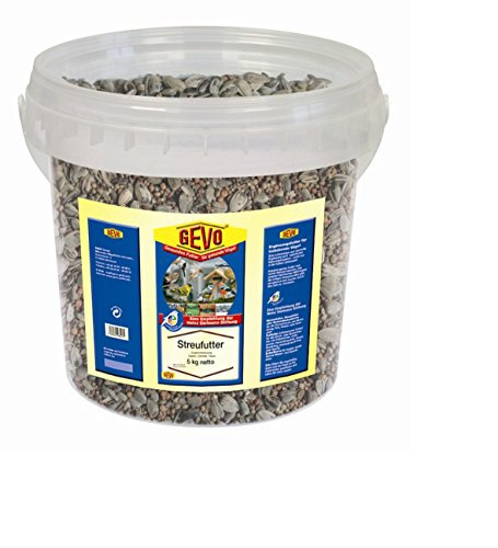 Gevo Streufutter ohne Weizen | 5kg im Eimer mit Sonnenblumenkernen