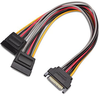 Cable Matters 3 Paquetes Cable SATA Splitter con 15 pines-8 pulgadas