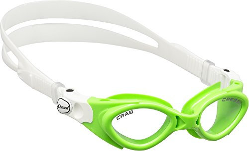 CRESSI Crab Goggles, Lime - Lunettes de Natation Junior Parfaites pour la Mer, la Piscine et Snorkeling, Lime _Lentilles Clair 2/7 Ans