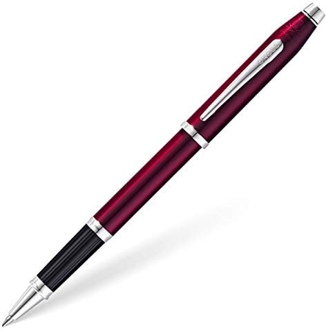 Cross Century II Rollerball Pen (Rhodium Plated, Ink Colour: Black, Includes Luxury Gift Box) Plum Lacquer