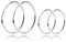 SOSMAR - Creolen silber für Damen Herren aus echt 925 Sterling Silber, kleine Creolen Hoop Ohrringe für Damen Mädchen Jungen - 20mm + 14mm