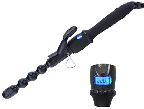 YONAIL Bubble Curling Iron 1 inch Hair Curler Wand Tourmaline Ceramic Curling Tongs Beach Wave Curler Iron LCD Temp Adjustable Hair Crimper Styling Tool