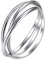 Suplight Silber 925 Verlobungsring für Damen Herren 3 ineinander verschlungene Ringe Design Fingerring simpel Ehering Hochzeitsringe Antragsring Memoirering Größe 54