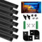 Profilé Aluminium LED, 12 x 1Mètre U Shape Profilés en Aluminium, Canaux et Diffuseurs LED avec Couvercle PC - Accessoires Complets, Compact Finition Professionnelle pour Ruban LED (Noir-U)