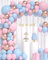 Pink Blue Balloon Garland Kit,BIQIQI 99pcs Gender Reveal Balloon Arch with Blue Pink Latex Balloon,Rose Gold Metallic Balloon for Baby Shower Birthday Hen Party Bridal Shower Wedding Decoration