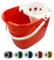 Colour Coded Mop Buckets − 12L Mop Bucket with Wringer and Easy Carry Handle for Domestic and Commercial Cleaning (Red)