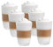 Vitrea 6er Set Latte Macchiato/Kaffee-Gläser - 390ml, 6 Glas Trinkhalme 23 cm, 1 Bürste (6 Glitta 390ml)