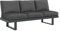 OUTLIV. Gartensofa Atlanta aus Aluminium/Olefin, abziehbarer Olefin-Bezug, Sitzhöhe 46 cm, 3-Sitzer, bis zu 360 kg Belastbar, 210x73x96 cm, Anthrazit