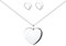 FRIEDA + PAUL Herz Symbol Liebe Damen Frauen Mädchen Halskette Anhänger Ohrstecker 4-tlg. Set 925 Sterling Silber anlaufgeschützt Schmuckbox