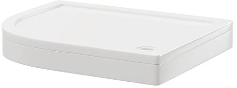 Wholesale Domestic Pearlstone 1000mm x 800mm x 40mm Left Hand Offset Quadrant Shower Tray and Plinth
