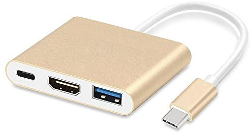USB-C to HDMI Adapter, USB 3.1 Type C to HDMI 4K Multiport AV Converter with USB 3.0 Port Mac HDMI Adapter, USB C Digital AV Multi Port Adapter FOR / S8+/S9+/Projector/Monitor, Universal Compatibility