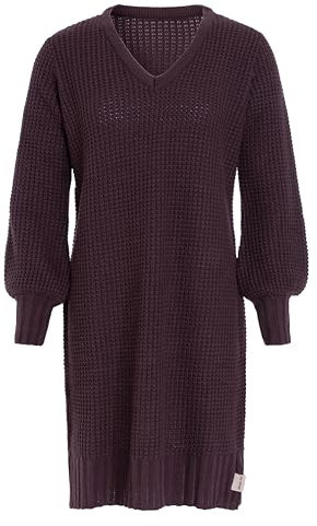 KNIT FACTORY - Robin Strickkleid - Aubergine - 40/42