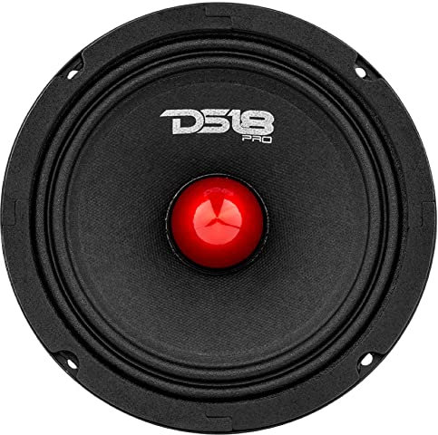 1 MIDRANGE Compatible con DS18 Pro-GM6.4B Altavoz de 16,5 cm 165 mm 6,5 de diámetro 140 Watt rms y 480 Watt MAX 4 Ohm sensibilidad 95 db + Sticker Gratis, 1 Pieza