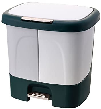 ARZARF Poubelle de bureau à double baril, design à double couvercle, poubelle de tri poubelle à pédale domestique, poubelle de tri pour bureau, cuisine, grand bac de rangement (Couleur : B-20L)