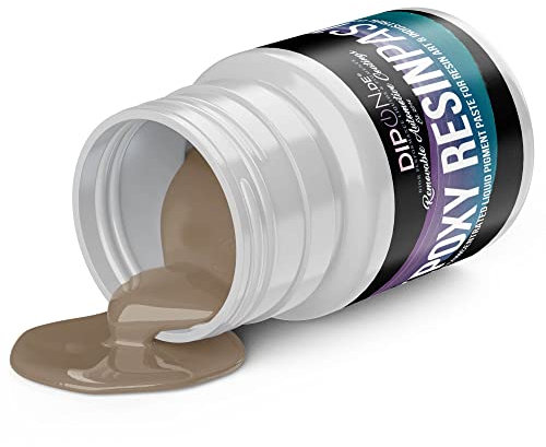 Epoxidharz Epoxy Pigment Farbpaste Graubeige ca. RAL 1019 Profi Hochpigmentierte Paste für Epoxidharz Epoxy Resin Polyurethan Kunstharz Resin Art (50 Gramm)