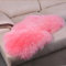 Woolous Schaffell Teppich Echt 90x60 cm NatüRlicher NeuseeläNdischer Carpet, Extra Dicke Weiche Flauschige Nachttischvorleger für Wohnzimmer, Schlafzimmer, Sofa, Stuhl (Rosa)