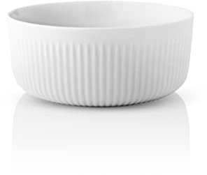 EVA-TRIO | Legio Nova Schale 1,0 l | Elegante Porzellanschale aus der Serie Legio Nova mit dezenten, dekorativen Rillen an der Außenseite | white