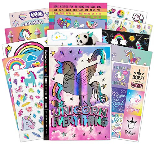 Basic Fun Fashion Angels 1000+ Einhorn Stickerbuch, ab 8 Jahren