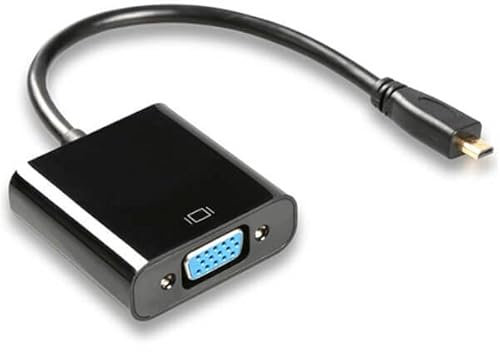 Elecbee Micro HDMI to VGA Audio Cable pour Conversion Audio vidéo
