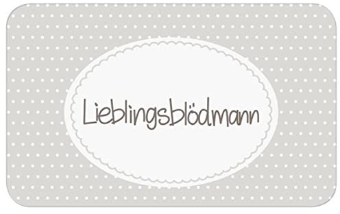 Frühstücks Brettchen mit Spruch 'Lieblingsblödmann' aus Melamin von Mea Living