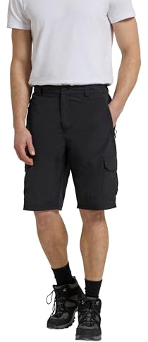 Mountain Warehouse Explore Mens Shorts - Fast Dry Shorts, Light Shrink & Fade Resistant Hiking Short Pants, 5 Pockets - Spring Summer, Walking, Safari, Beach Black W42