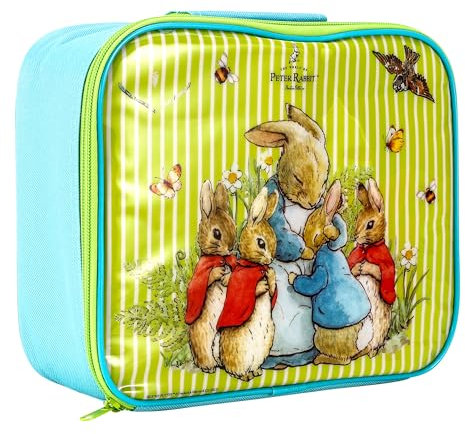 Zawadi Global Peter Rabbit Rectangular Insulated Lunch Box Bag for Boys and Girls, Perfect Size for Packing Hot or Cold Snacks for School and Travel, BPA Free