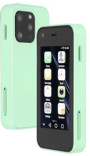 Mini Téléphone Smar 3G, Taille 2,5 Pouces HD écran Léger Téléphone GSM 2,5 Pouces 1 Go 8 Go Quad SIM Téléphones Mobiles Débloqués Téléphone Portable pour Le Travail ROM Vert Xs13