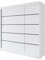 Easy4You R7 200 cm Weiß Schiebetüren Kleiderschrank 200x215x58 cm Schlafzimmermöbel, Aufbewahrung - Mehrzweckschrank - Farbe: Weiß