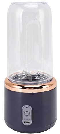 Topyond Mini Licuadora Portátil De Mano, 6 Cuchillas, Licuadora Manual De Alta Velocidad, 300ml, Carga USB, Batidora De Mano Pequeña, Taza Exprimidora Eléctrica para Viajes