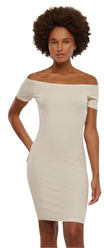 Urban Classics Vestido para Mujer con Hombros Descubiertos, Arena Blanca, S