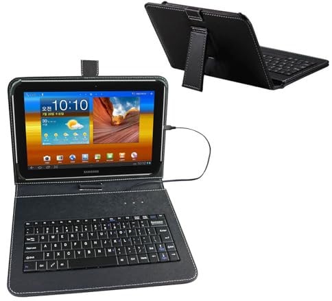 ENJOY-UNIQUE 10 inch Tablet Case 9.7-11 inch Tablet Cover with QWERTY External Keyboard USB C Port compatible with Samsung Galaxy Tab A8 A7, Fire HD, Googee U10, Blackview, Nokia T20, Lenovo Tab M10