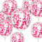 Confezione da 50 palloncini rosa con coriandoli da 30,5 cm, resistenti e spessi, per compleanno, feste per bambini, matrimoni, baby shower, eventi, accessori decorativi (palloncini rosa coriandoli)