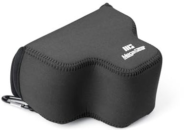 MegaGear Neoprene Camera Case for Sony Alpha a7C Mark II (28-60mm) - Stylish and Protective Digital Photography Bag (Black)