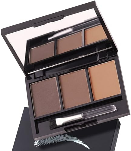 Eyebrow Powder Palette Dark Brown Light Brown, Waterproof Long Lasting