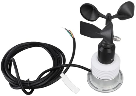 Fockety 5-in-1-Wettersensor, Sehr Genau Wetterstation mit Luftdruck, Windgeschwindigkeit, Windrichtung, Temperatur und Luftfeuchtigkeit, Anemometersensor, Multifunktionsüberwachung