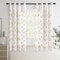 MIULEE 2 Panneaux Rideau Voilage Salon Moderne avec Motif Broderie, Tulle Rideau Transparent à Oeillets, Décoration Interieur Rideau Fenetre Chambre, Lot de 2 Rideau Voile, 140x160cm Beige